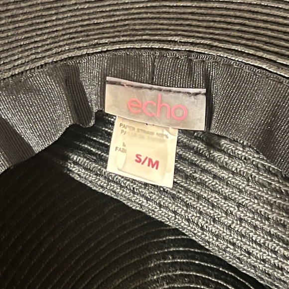 ECHO. Gorgeous Black Hat. Size S/M. NWOT main image 5